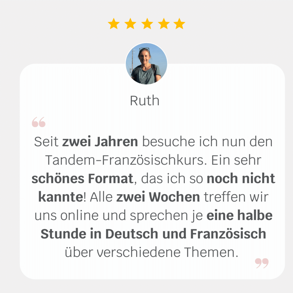 Tandem Partner Französisch